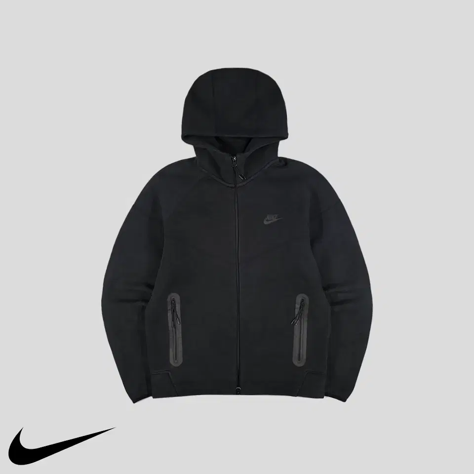 Nike Pigment Black Tonal Puchura Printed Two Way Techpack Tech Fleece High Neck