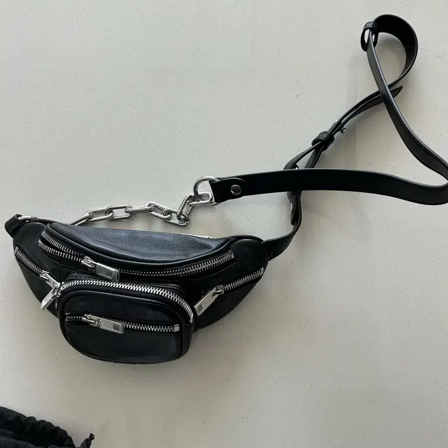 미착용) 알렉산더왕 패니백 지퍼 포인트 미니 fanny pack 페니백