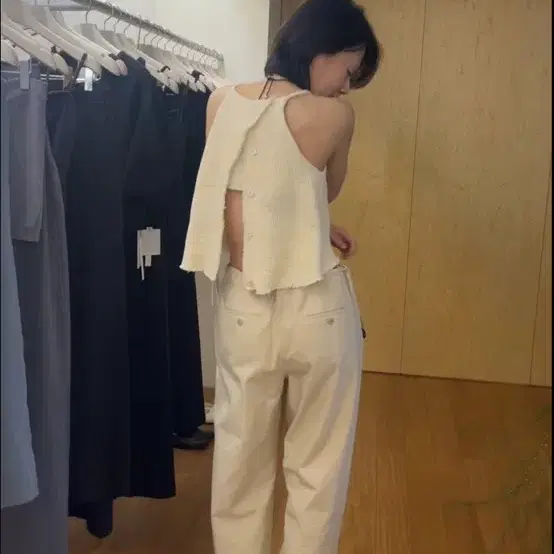 Lfm string pants 베이지