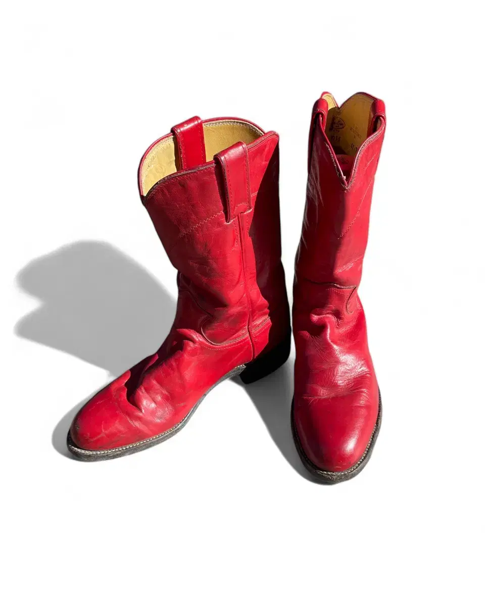 Vintage Justin Red Western Pecos Boots