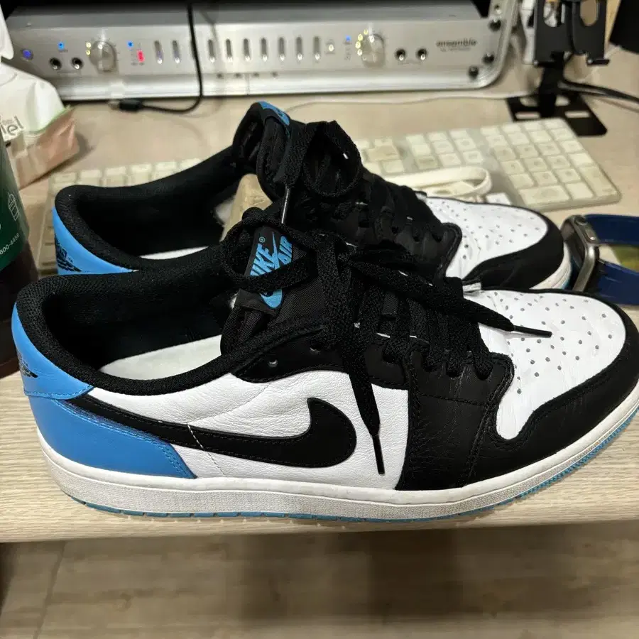 Jordan 1 Retro Low OG Black and Dark Pow