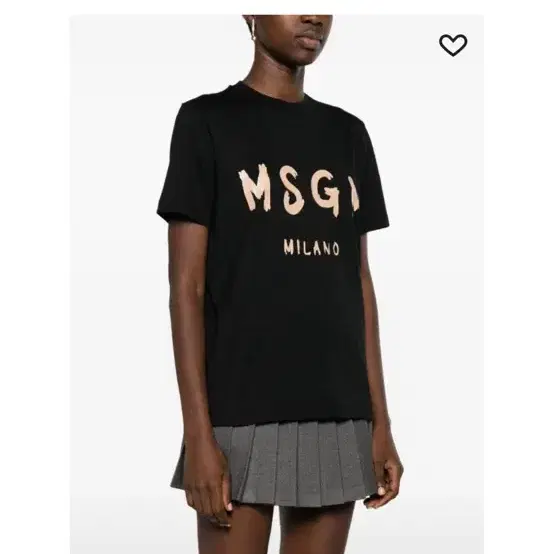 msgm 반팔 티셔츠 블랙 여성