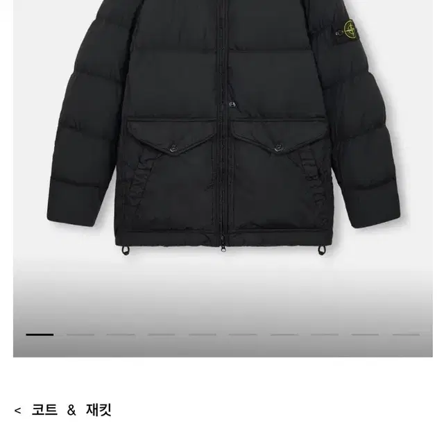 24FW 스톤아일랜드 크링클랩스 후드 패딩 블랙 M, L