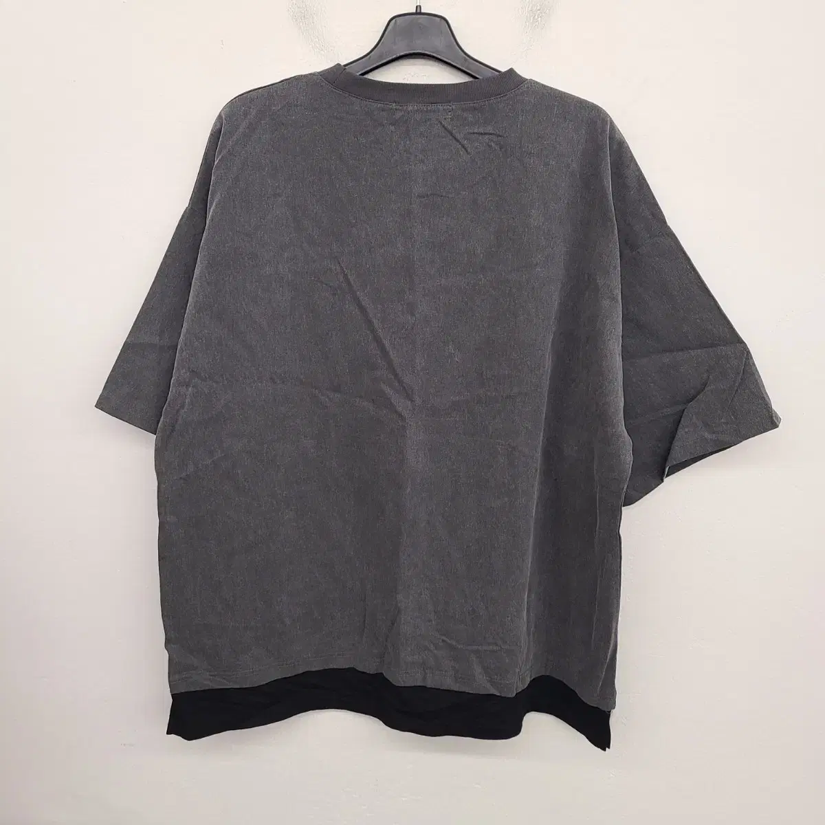 [120/4XL] 바이모노 피그먼트 레이어드 포켓 반팔티