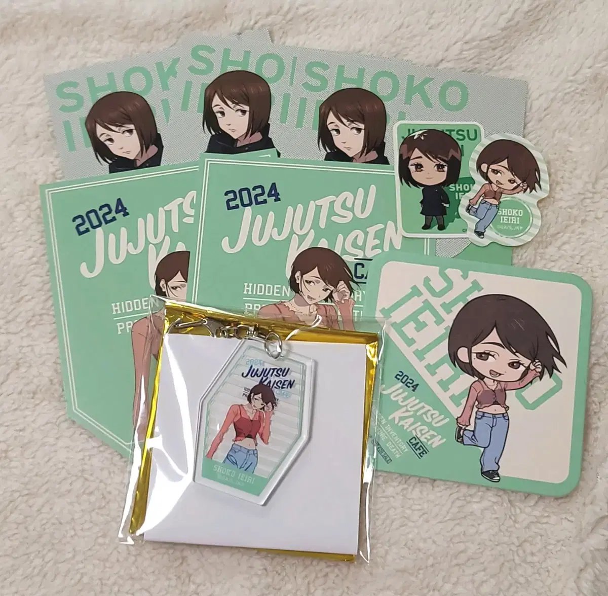 주술회전 회옥옥절 카페 2023 2024 이에이리 쇼코 postcard keyring 세트