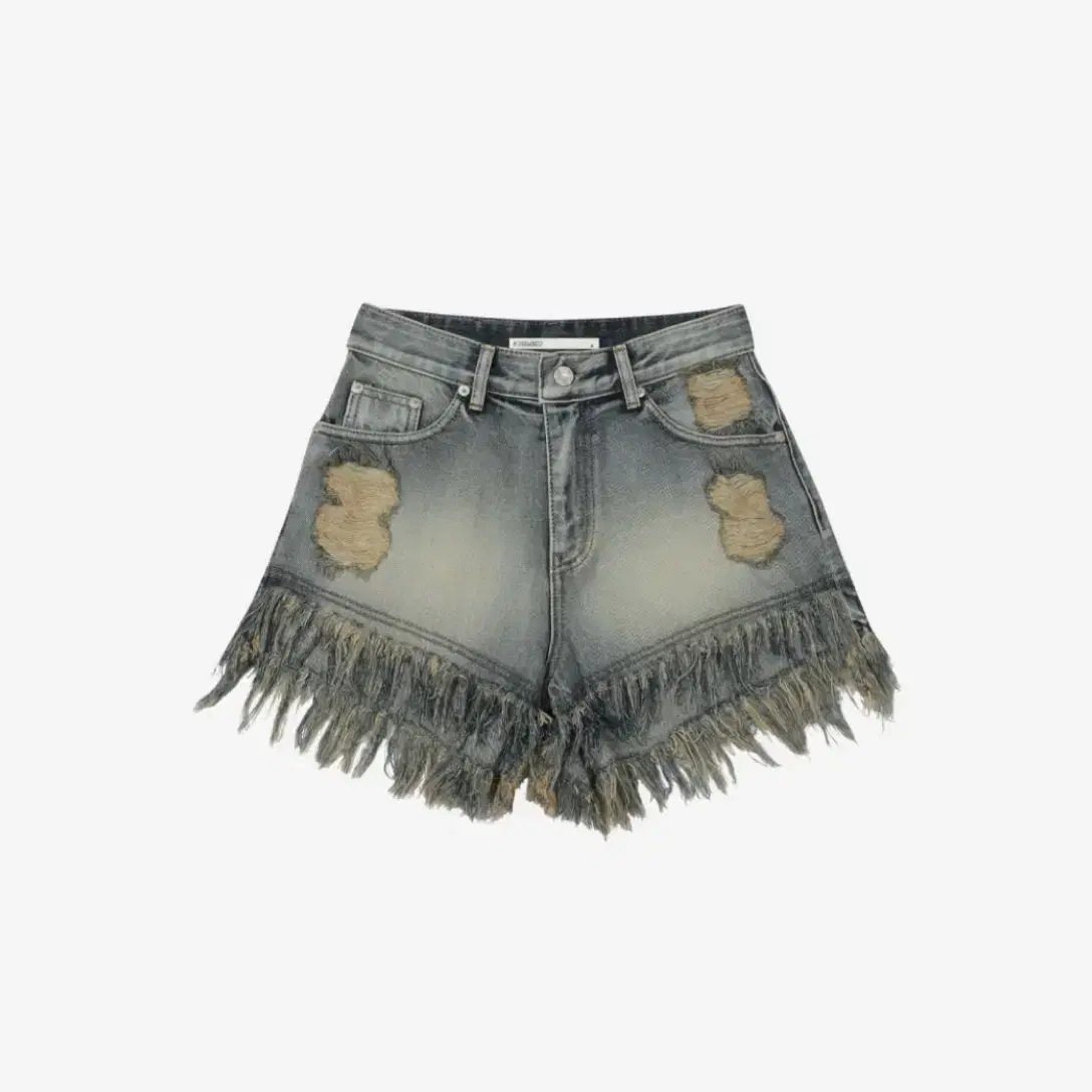 (W) Bohemian Seoul Damage Washig Shorts