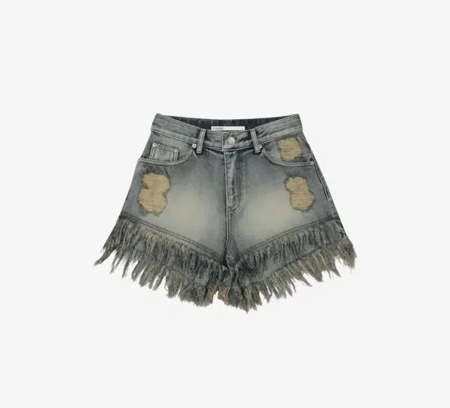 (W) Bohemian Seoul Damage Washig Shorts