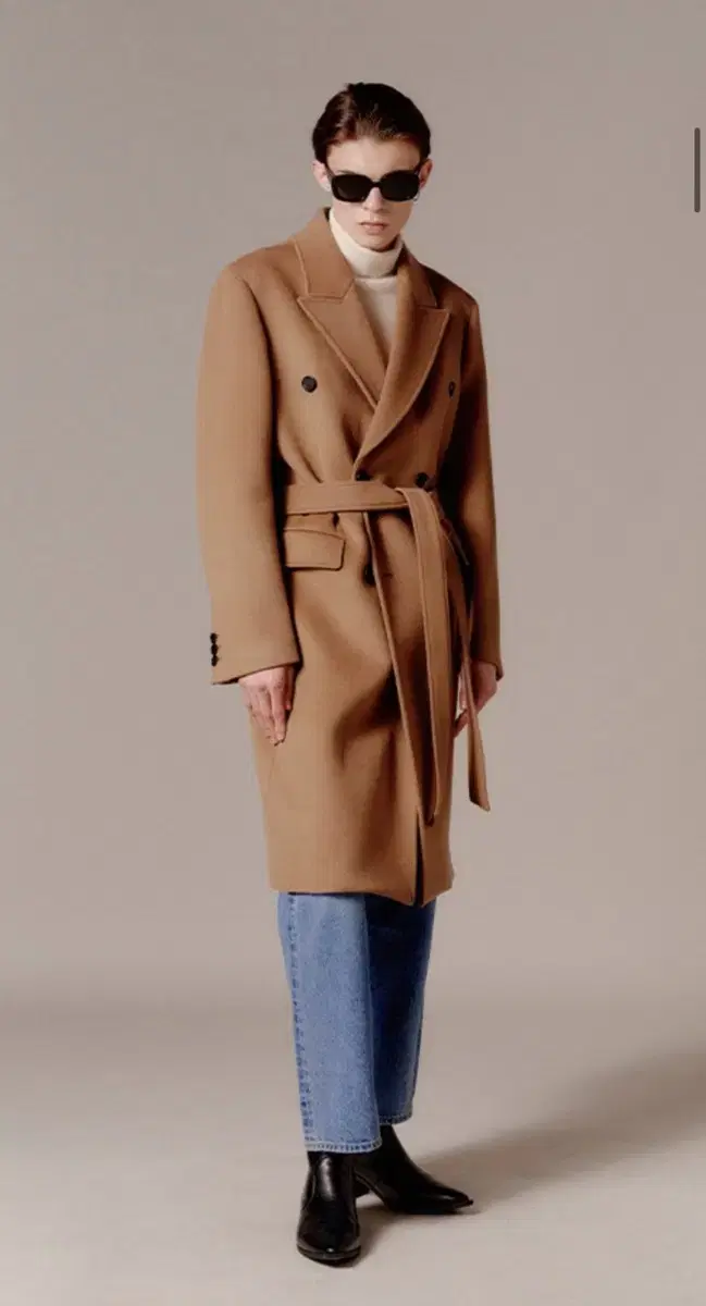 (M) 토니웩 Crudo Cashmere Double Coat camel