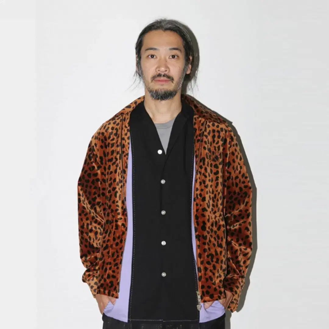 WACKO MARIA LEOPARD VELOUR DRIZZLER