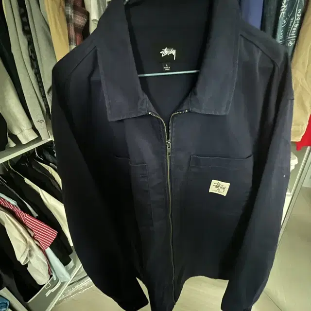 Stussy work zip-up shirts L