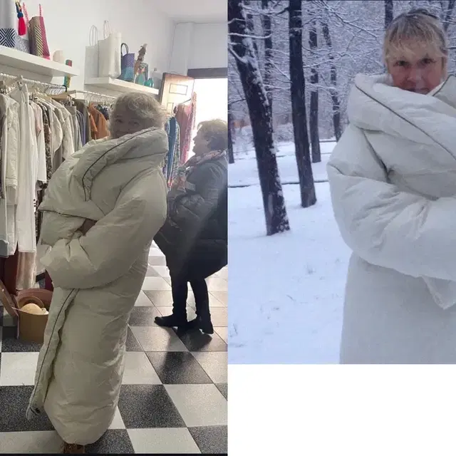 H&M x Margiela Duvet Coat 마르지엘라 듀벳 이불 코트