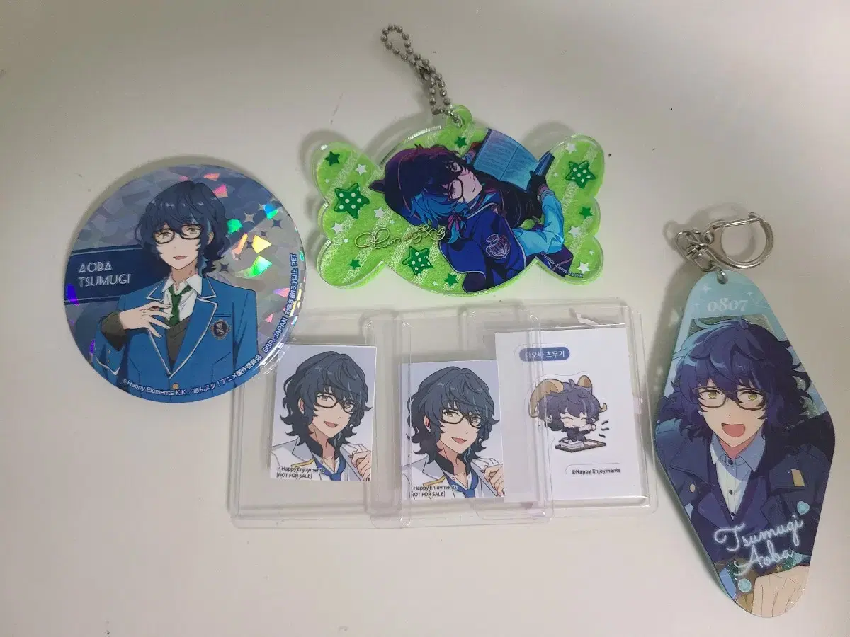 Angsta Aobatsumugi HotelKeyring Sansa Bandibusil Badge Ensemble Stars Switch