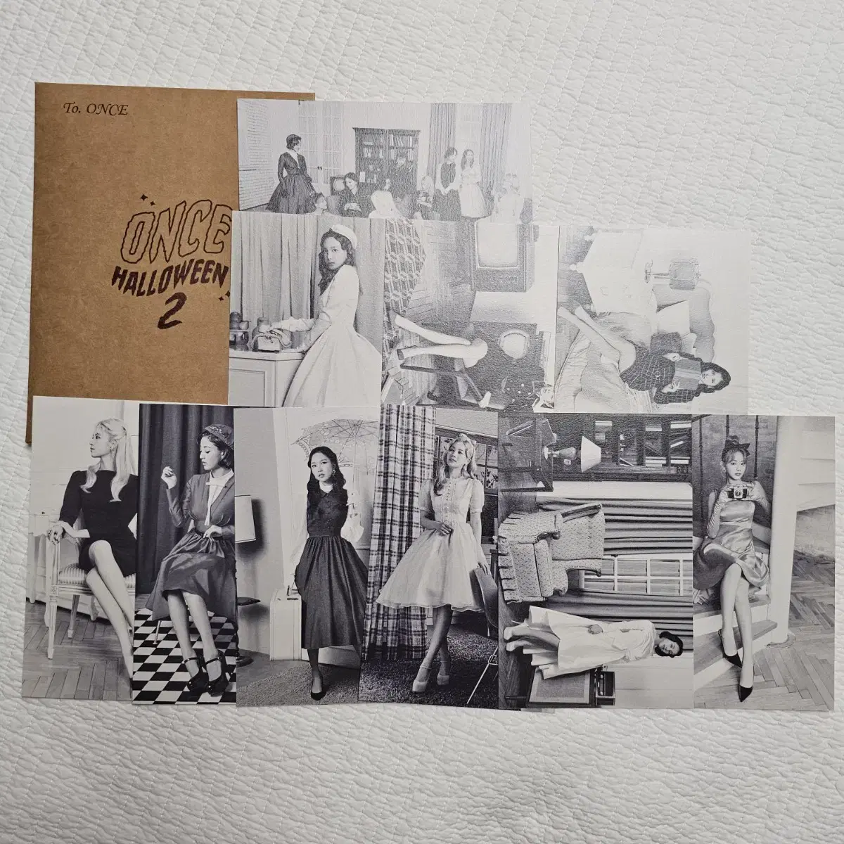 TWICETwice Halloween2 postcardsTwiceNayeonjungYeonmoMamoMinaJihyoMinadaHyunChaeyoungTzuyu