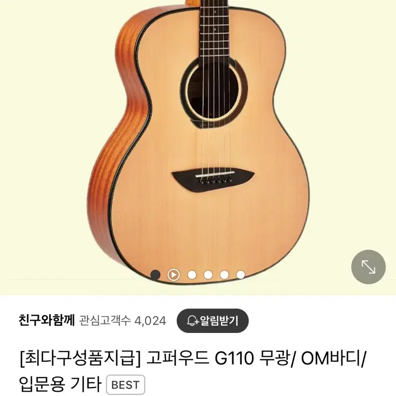 (미개봉) 고퍼우드 G110 무광 입문용 기타