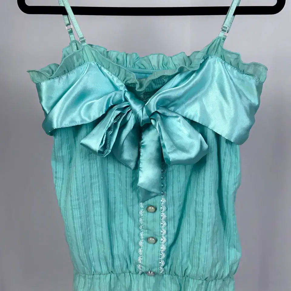 Lovely Mint Fairy Big Ribbon Sleeveless