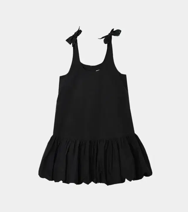 생긴스튜디오 RIBBON MINI BALLOON DRESS - BLACK