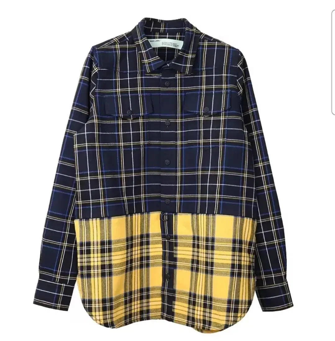 [L] SS18 Off-White Two-tone Check Shirt