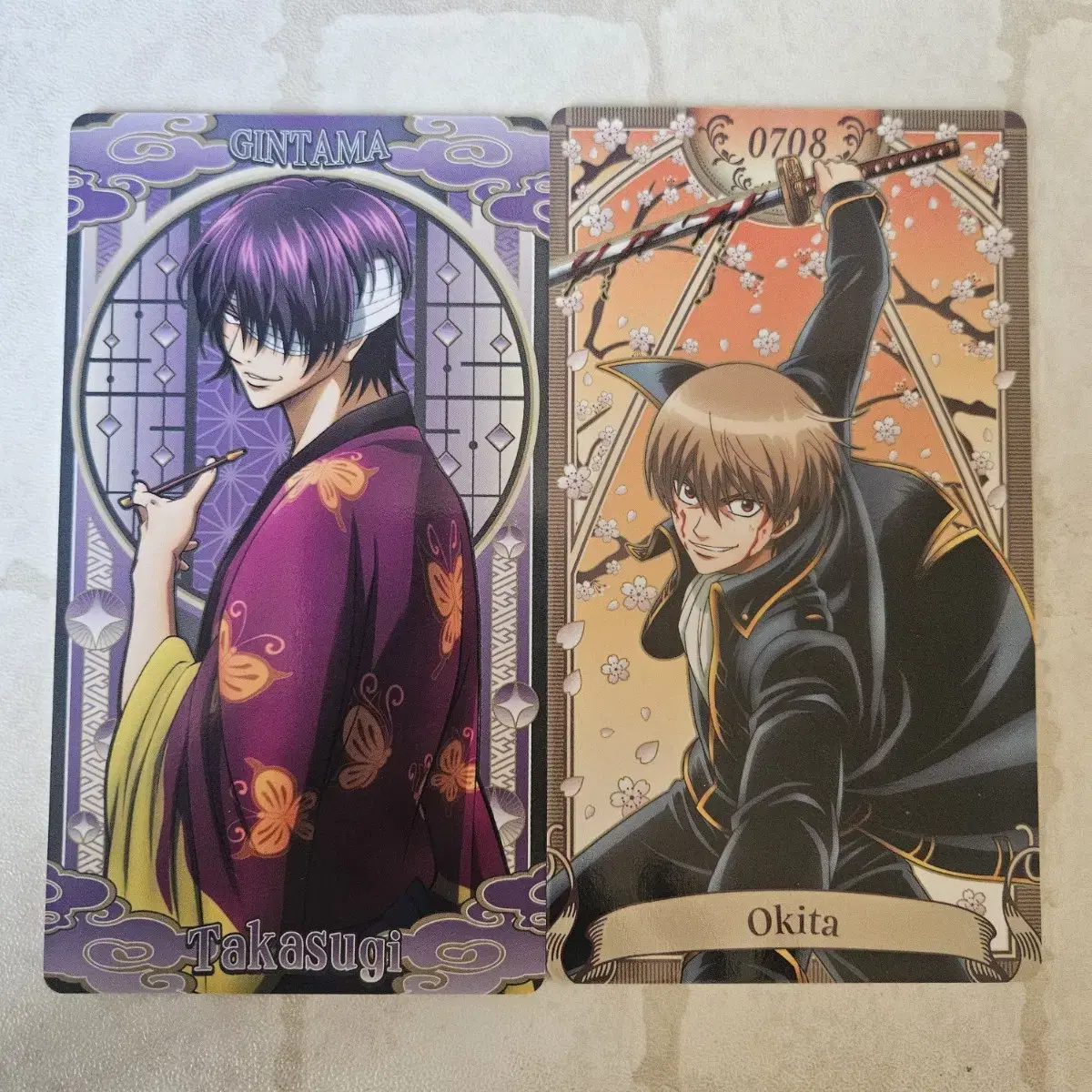 Gintama Arcana kard Gintoki Hijikata Sogo Shinsuke Katsura Kurapachi Kamui