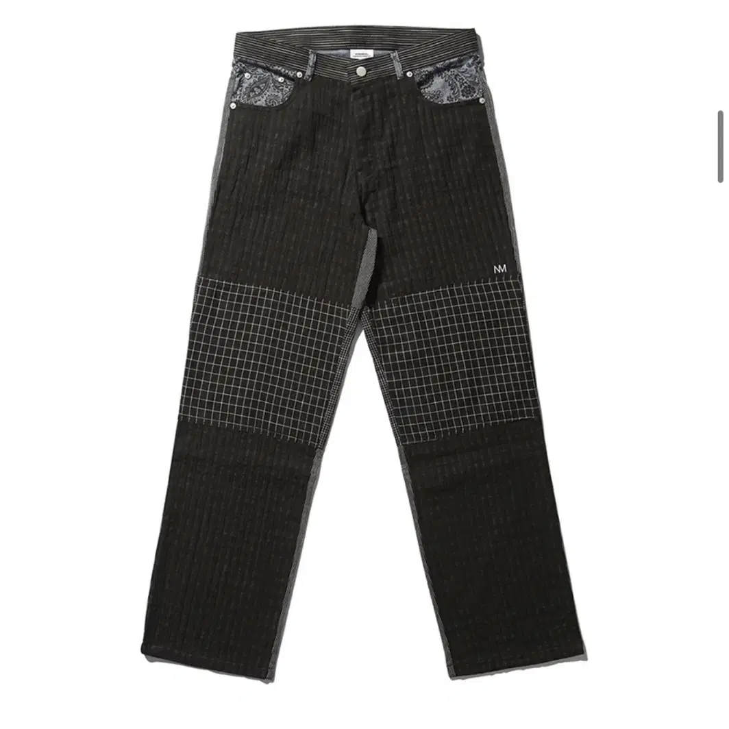 노메뉴얼 MULTI PATTERN PANTS - BLACK