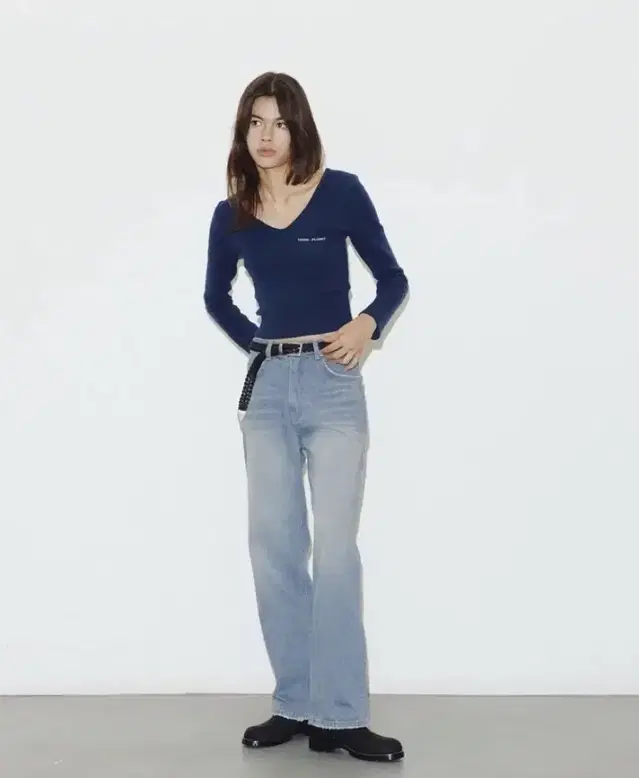 띵크플랜트 데님 wide denim