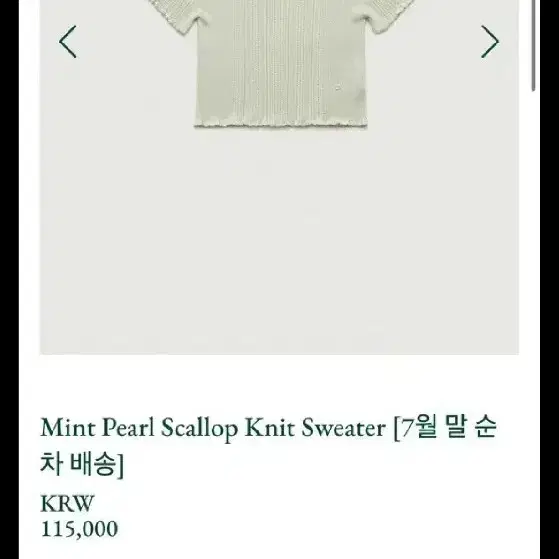 더바넷 민트 반팔 니트 Mint Pearl Knit Sweater