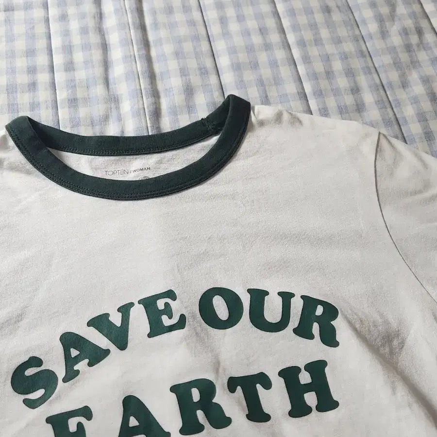 탑텐 반팔 티셔츠 SAVE OUR EARTH