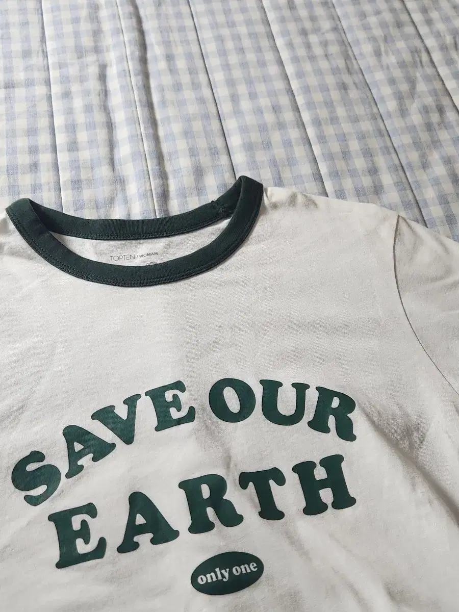 탑텐 반팔 티셔츠 SAVE OUR EARTH