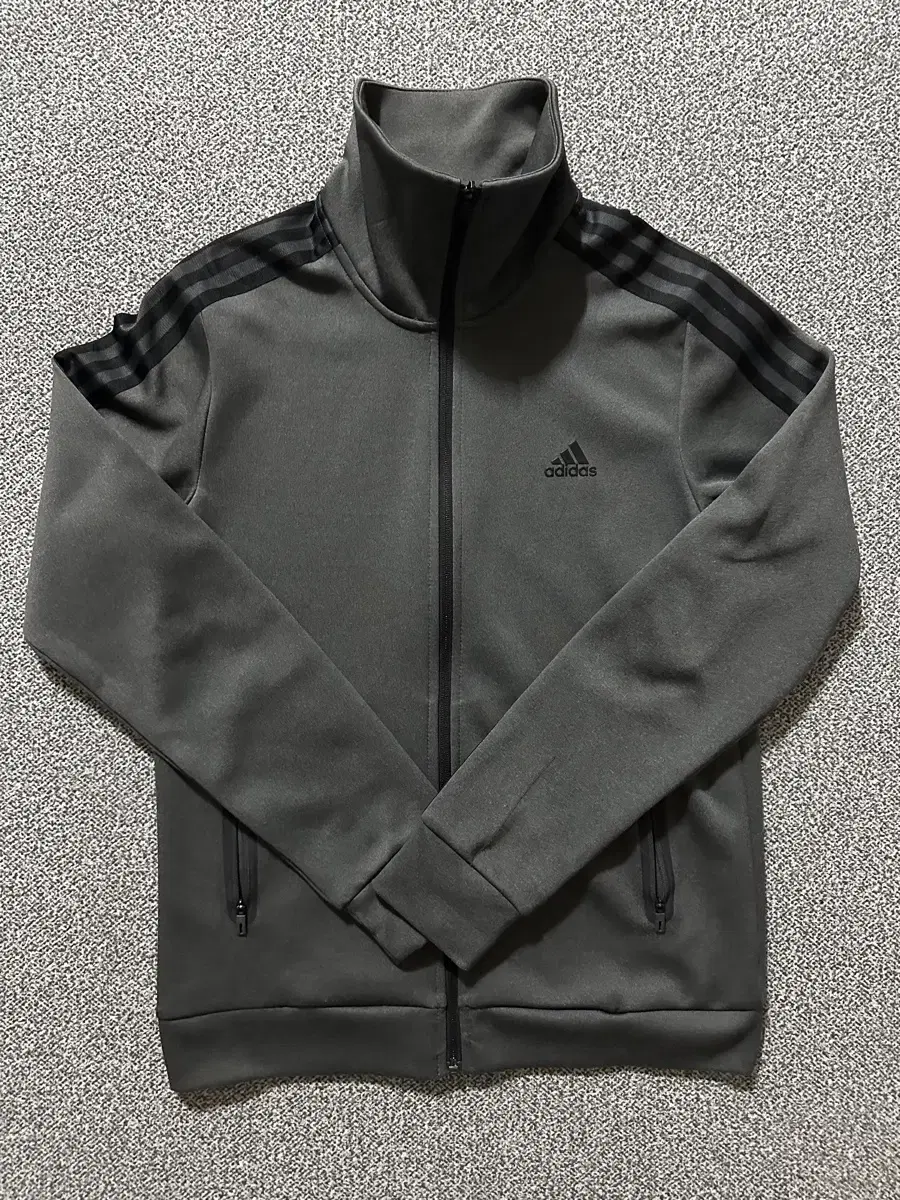 105 adidas Gray Gum Track Jersey