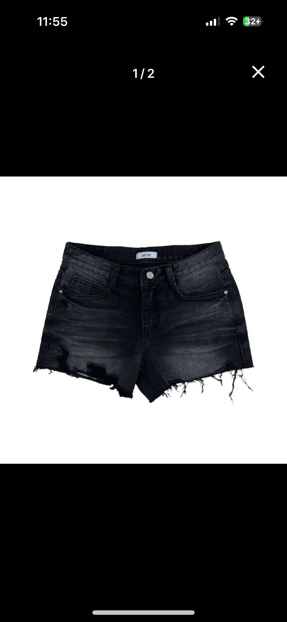 애즈온 HOLLYWOOD SHORT PANTS BLACK M