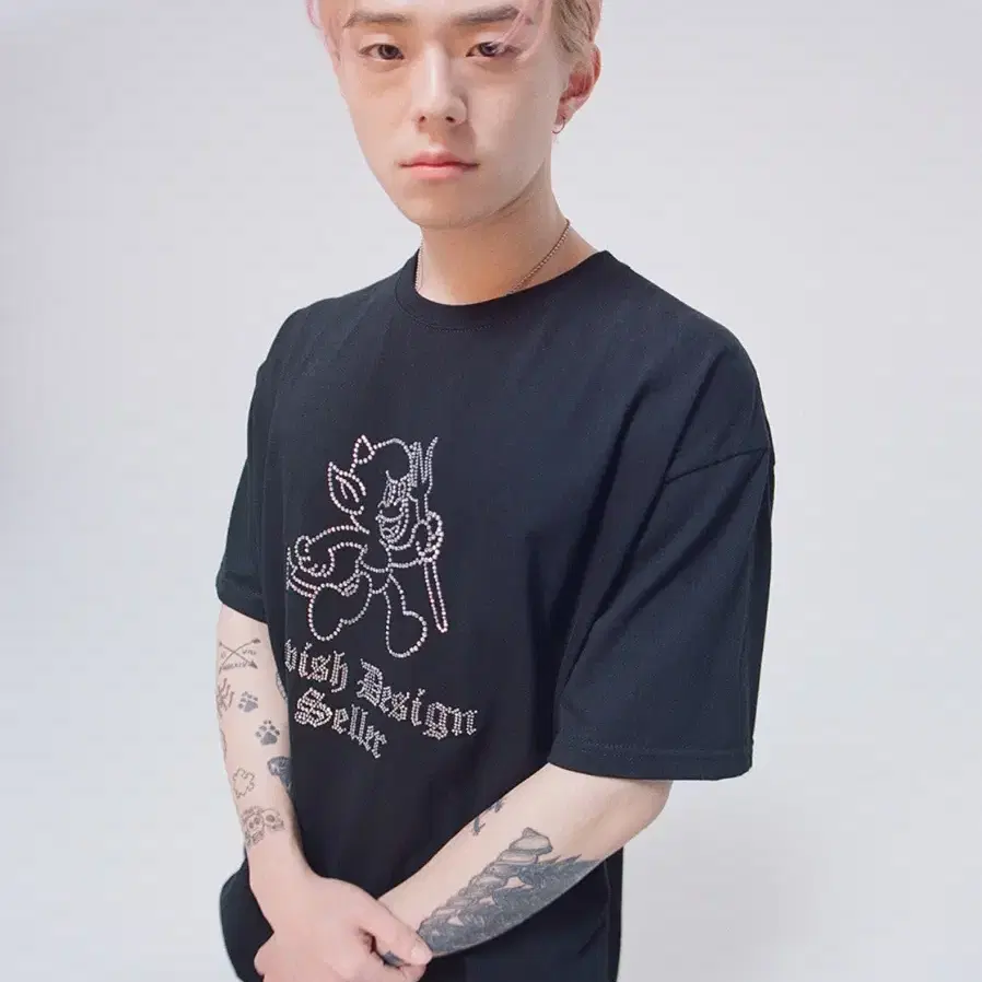 카비시 devil ss tee black S