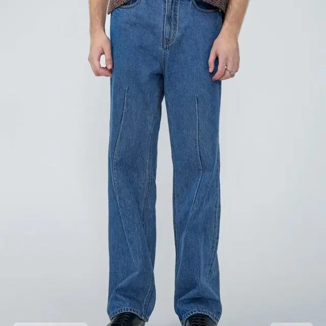 마틴플랜 Comfy Wide Jeans - MEDIUM BLUE