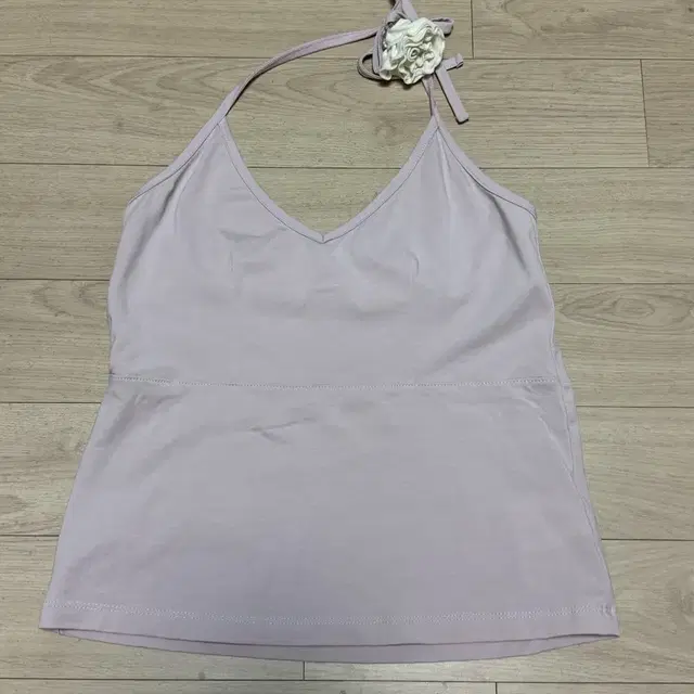 타낫 홀터 코사지 Halter corsage sleeveless top