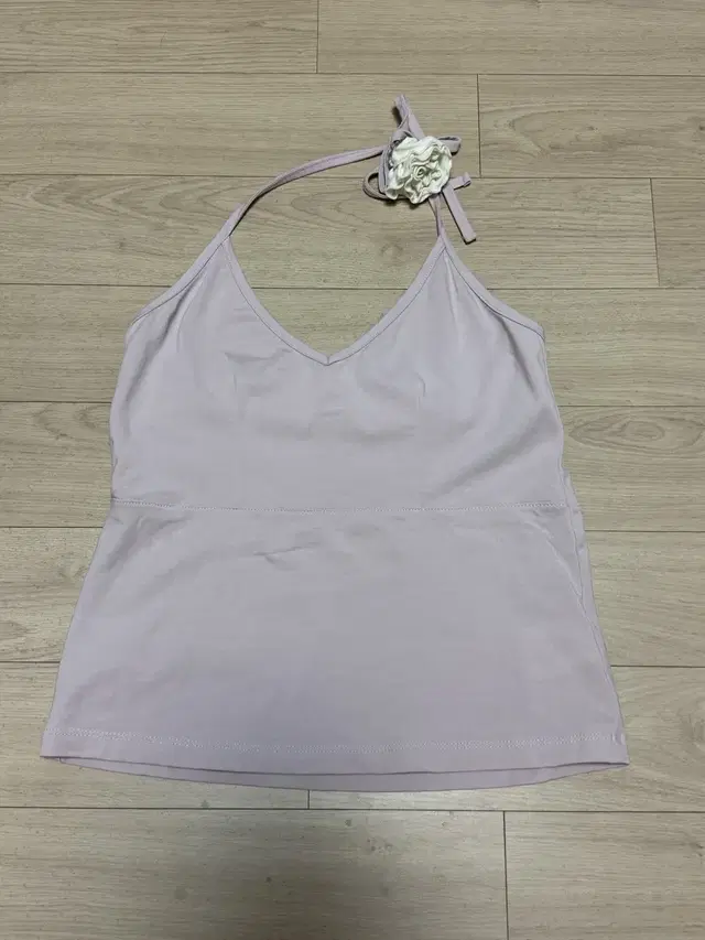 타낫 홀터 코사지 Halter corsage sleeveless top