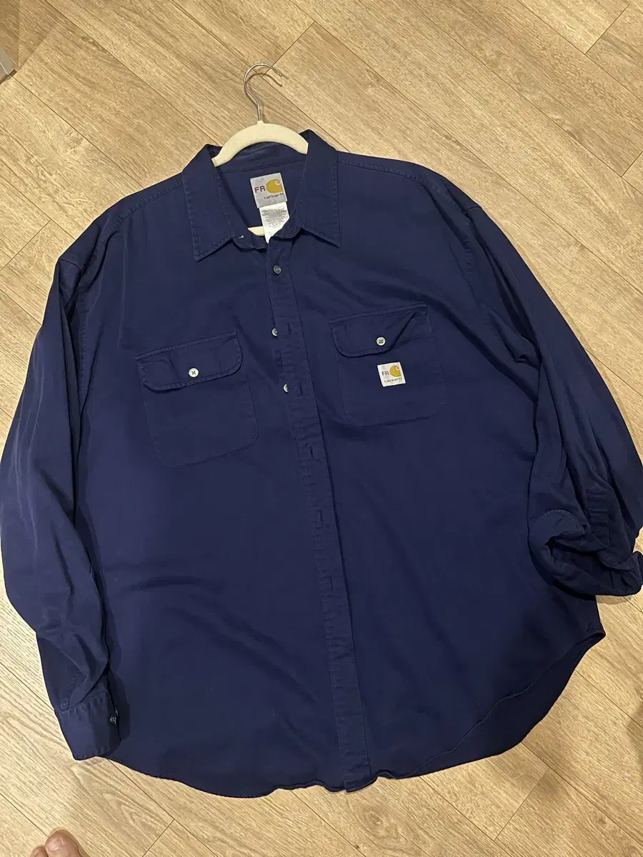 XL) Calhart frline navy shirt