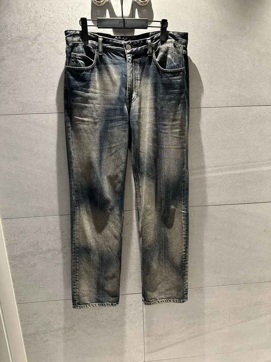 Solid Homme Denim Wash Long Straight Jeans Size 48 for sale