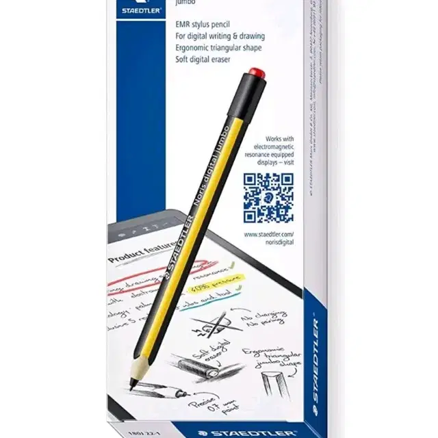 STAEDTLER 노리스 디지털 점보 EMR 스타일러스 터치펜 옐로우/블