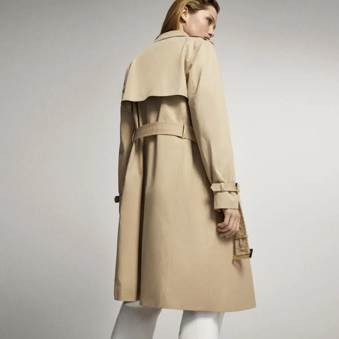 마시모두띠(Massimo Dutti) 클래식 벨티드 트렌치코트 44-55