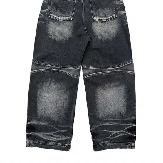 Blr 비엘알 embossed wave washing wide denim