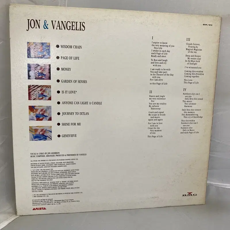 JON AND VANGELIS LP / C2397