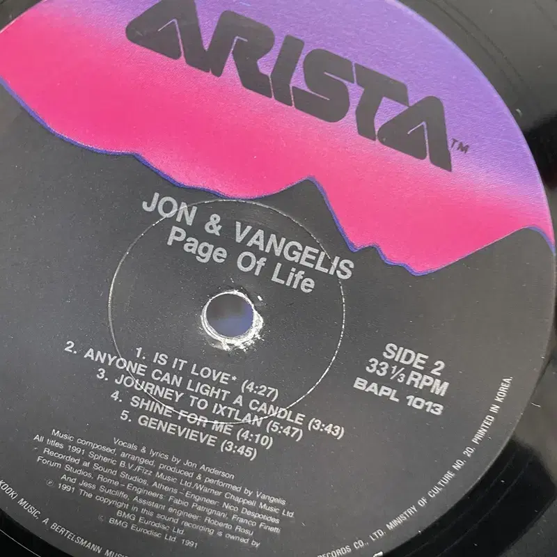 JON AND VANGELIS LP / C2397