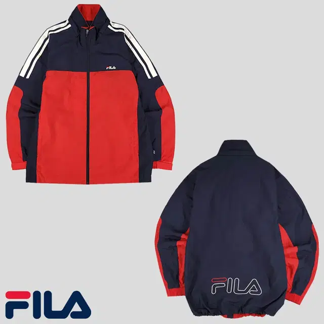 FILA 휠라 필라 00s 레드 네이비 화이트 스펠아웃 하프 사이드라인