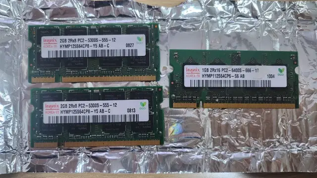 노트북 DDR2 하이닉스 ram 2G, 1G 램 팝니다