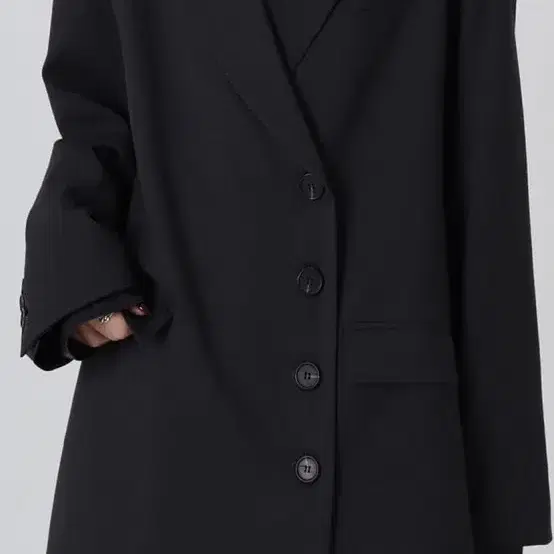 트리밍버드 peakde lapel maxi coat