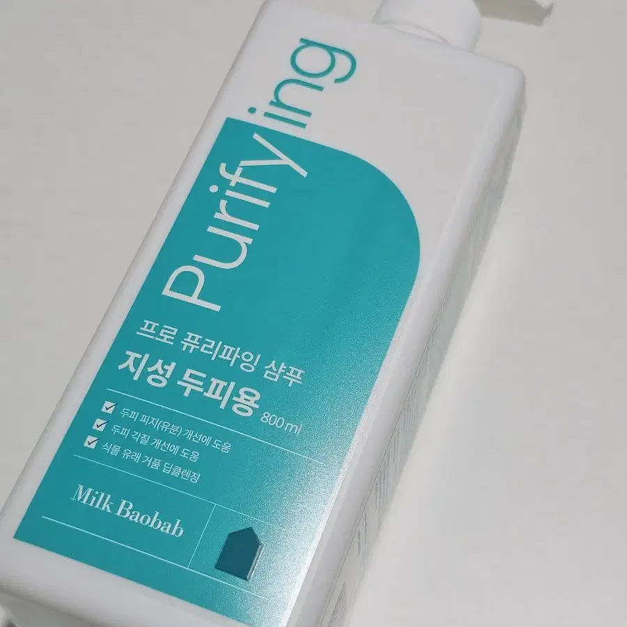 밀크바오밥 프로 퓨리파잉 샴푸 지성 두피용 시트러스 민트향, 800ml