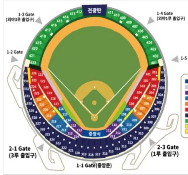 9월11일 (수) LG트윈스vs키움 히어로즈 1루 오렌지석 2연석