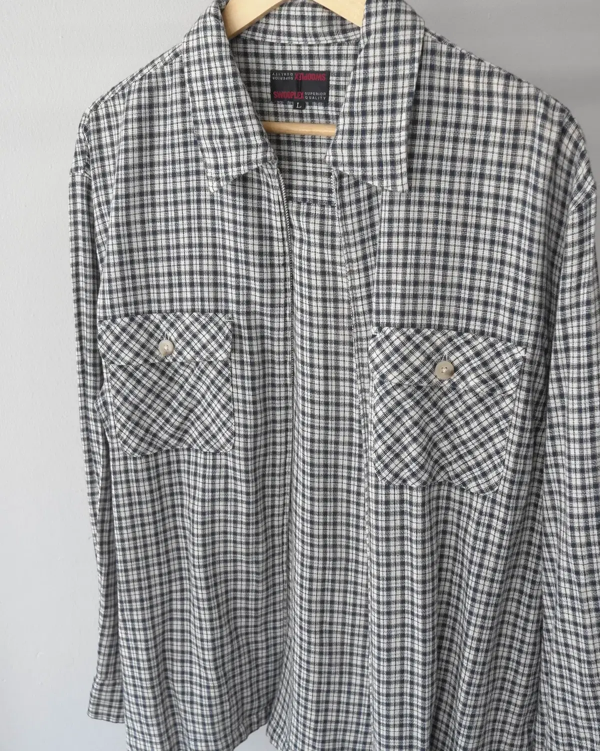 Vintage check shirt jacket size 105