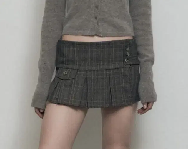 보헤미안서울 플리츠랩 스커트 브라운 PLEATED WRAP SKIRT M