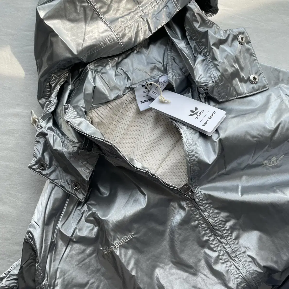 [L] Welsh Bonner Adidas Anorak Jacket Silver