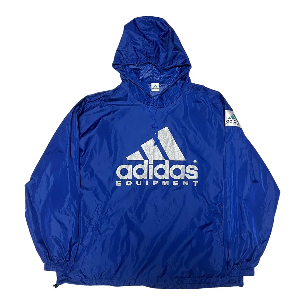 ADIDAS 아디다스 빅로고 딥블루 폴리 오버핏 아노락(XL)