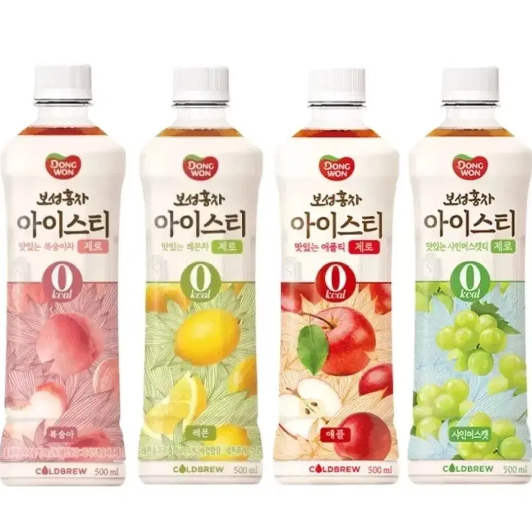 동원 보성홍차 아이스티 제로 500ml 24개 복숭아/레몬